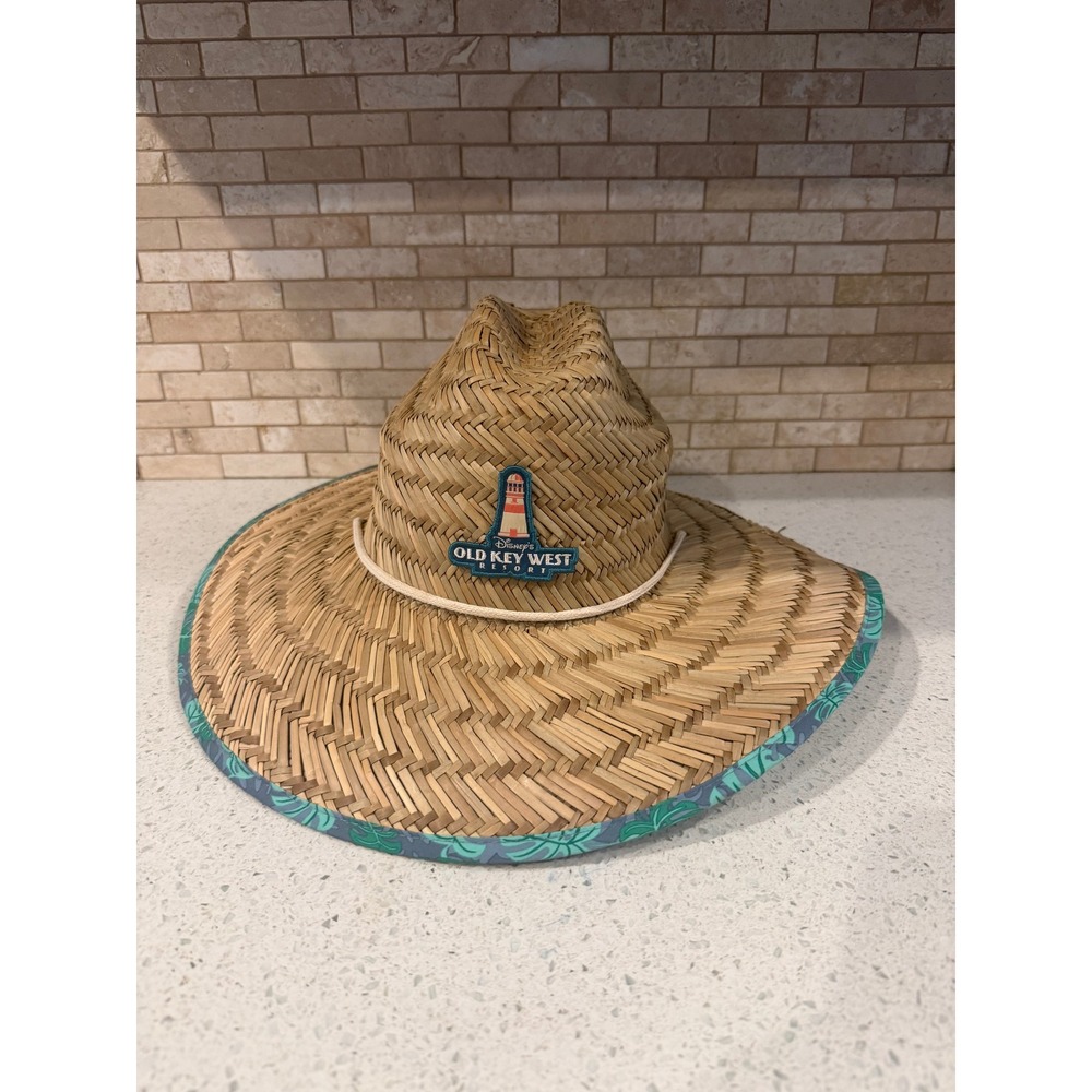 Disney Old Key West Resort Straw Lifeguard Sun Hat Beach Vacation